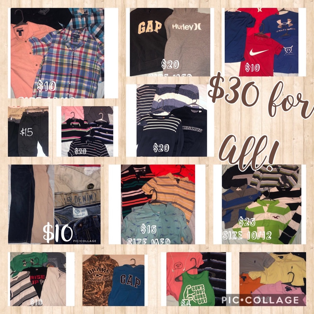 10-12 Name brand boy clothes LOT $30 !SUPER deal!